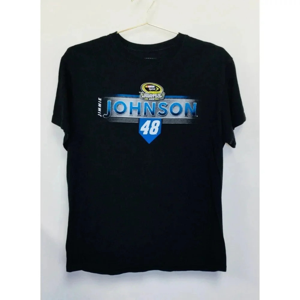 Vintage NASCAR Lowe’s Men's Unbranded T-Shirt L Black Blue